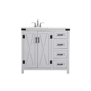 Elegant Kitchen/Bath Grant 36" Bathroom Vanity, Grey - VF90236GR