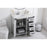 Elegant Kitchen/Bath Grant 36" Bathroom Vanity, Grey/Backsplash