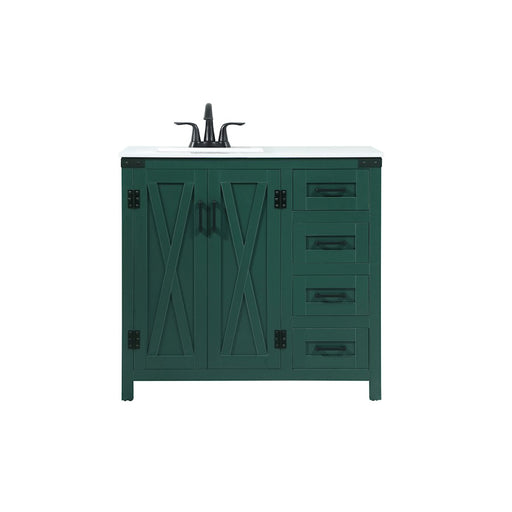 Elegant Kitchen/Bath Grant 36" Single Bathroom Vanity, Green - VF90236MGN