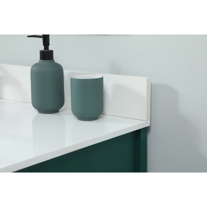 Elegant Grant 36" Single Bathroom Vanity, Green/Backsplash