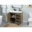 Elegant Kitchen/Bath Grant 36" Single Bathroom Vanity, Natural Oak