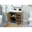 Elegant Grant 36" Single Bathroom Vanity, Natural Oak/Backsplash