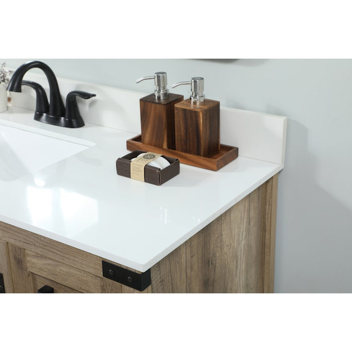 Elegant Grant 36" Single Bathroom Vanity, Natural Oak/Backsplash