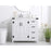 Elegant Kitchen/Bath Grant 36" Bathroom Vanity, White/Backsplash