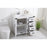 Elegant Kitchen/Bath Grant 36" Bathroom Vanity, White/Backsplash