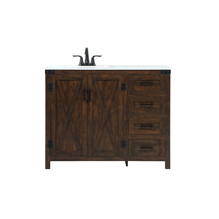 Elegant Kitchen/Bath Grant 42" Single Bathroom Vanity, Expresso - VF90242EX