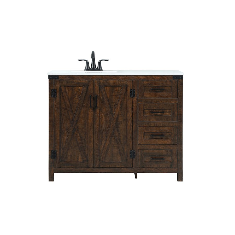 Elegant Kitchen/Bath Grant 42" Single Bathroom Vanity, Expresso - VF90242EX