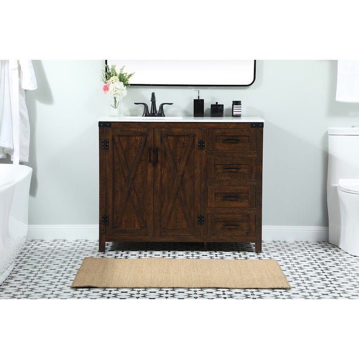 Elegant Kitchen/Bath Grant 42" Single Bathroom Vanity, Expresso