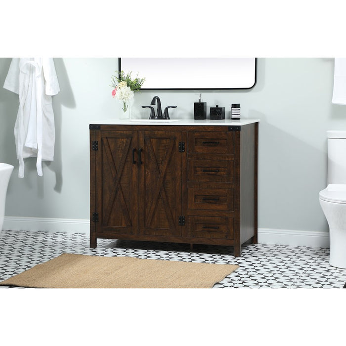 Elegant Kitchen/Bath Grant 42" Single Bathroom Vanity, Expresso