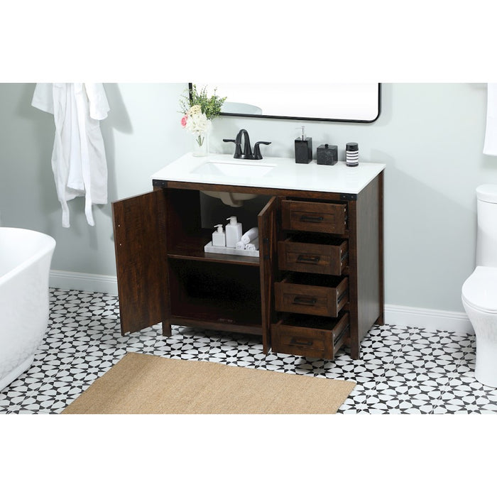Elegant Kitchen/Bath Grant 42" Single Bathroom Vanity, Expresso
