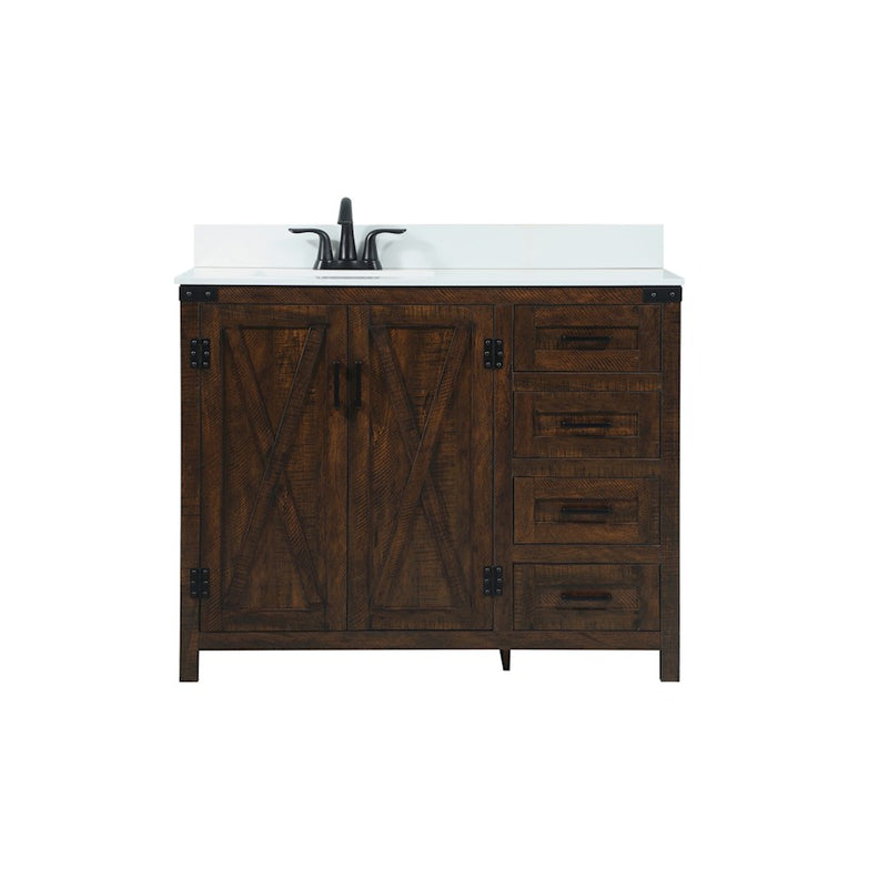 Elegant Grant 42" Single Bathroom Vanity, Expresso/Backsplash - VF90242EX-BS
