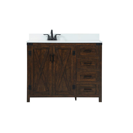 Elegant Grant 42" Single Bathroom Vanity, Expresso/Backsplash - VF90242EX-BS
