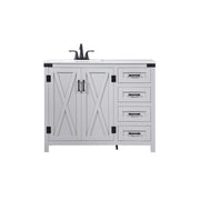 Elegant Kitchen/Bath Grant 42" Single Bathroom Vanity, Grey - VF90242GR