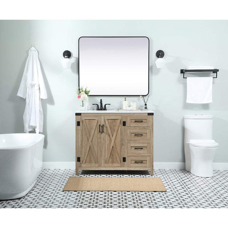 Elegant Grant 42" Single Bathroom Vanity, Green/Backsplash