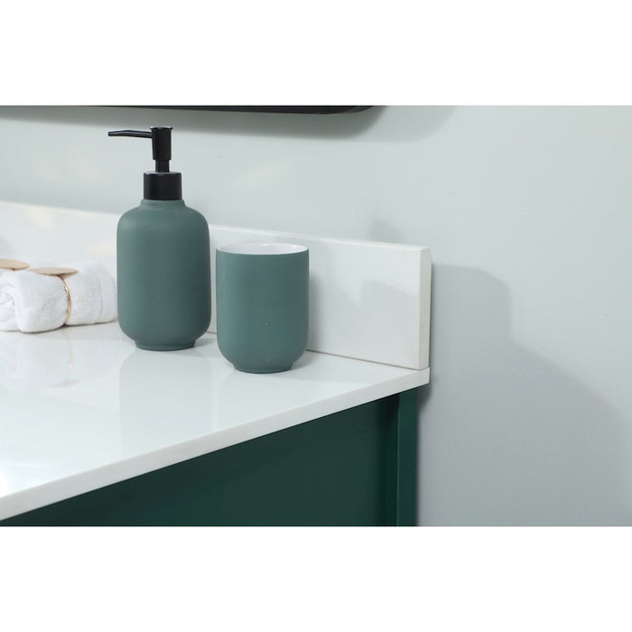 Elegant Grant 42" Single Bathroom Vanity, Green/Backsplash