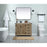 Elegant Grant 42" Single Bathroom Vanity, Natural Oak/Backsplash