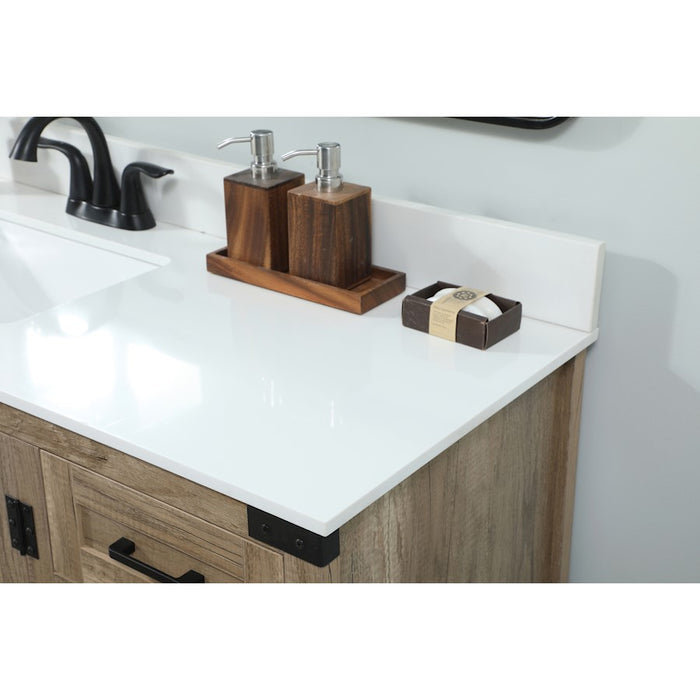 Elegant Grant 42" Single Bathroom Vanity, Natural Oak/Backsplash