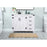 Elegant Grant 42" Single Bathroom Vanity, White/Backsplash