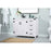 Elegant Grant 42" Single Bathroom Vanity, White/Backsplash