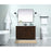 Elegant Grant 42" Single Bathroom Vanity, White/Backsplash