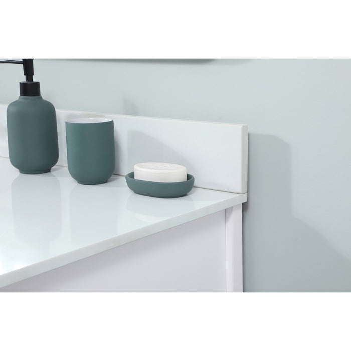 Elegant Grant 42" Single Bathroom Vanity, White/Backsplash
