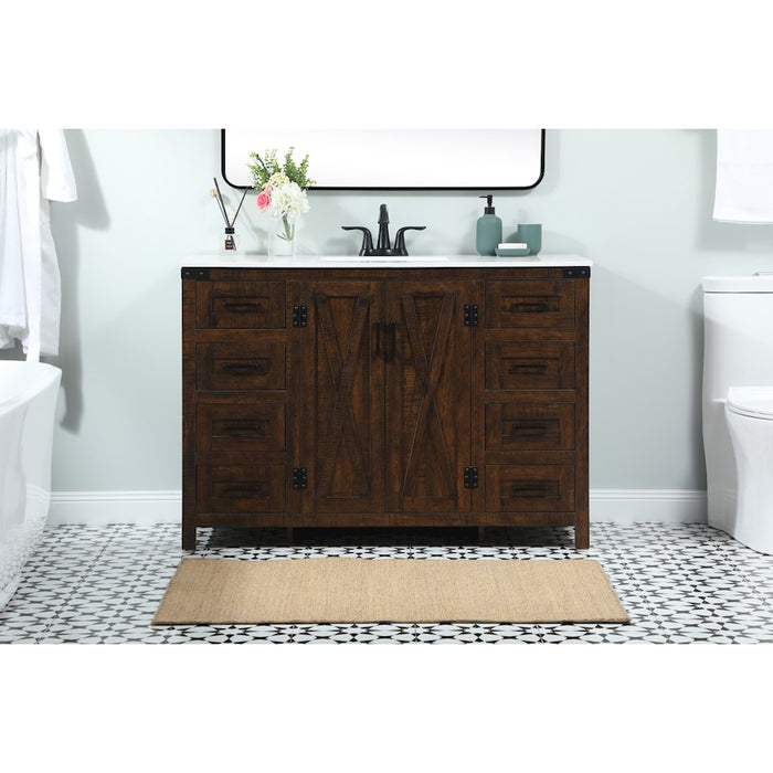 Elegant Kitchen/Bath Grant 48" Single Bathroom Vanity, Expresso