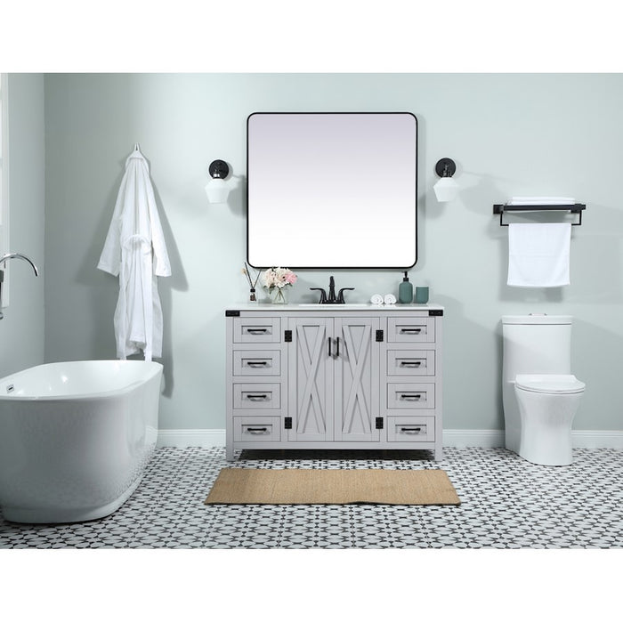 Elegant Grant 48" Single Bathroom Vanity, Expresso/Backsplash