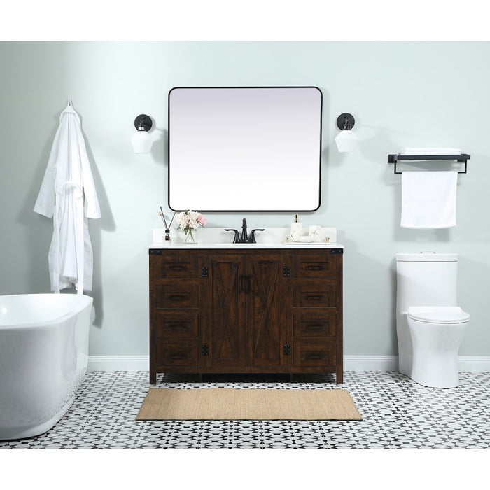 Elegant Grant 48" Single Bathroom Vanity, Expresso/Backsplash