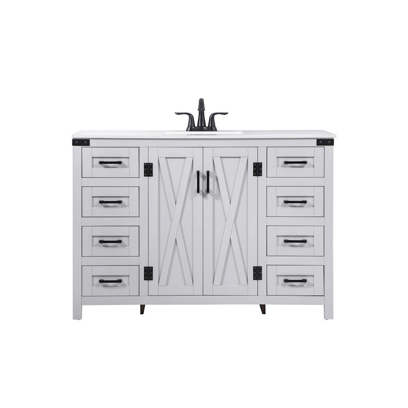 Elegant Kitchen/Bath Grant 48" Single Bathroom Vanity, Grey - VF90248GR