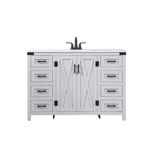 Elegant Kitchen/Bath Grant 48" Single Bathroom Vanity, Grey - VF90248GR