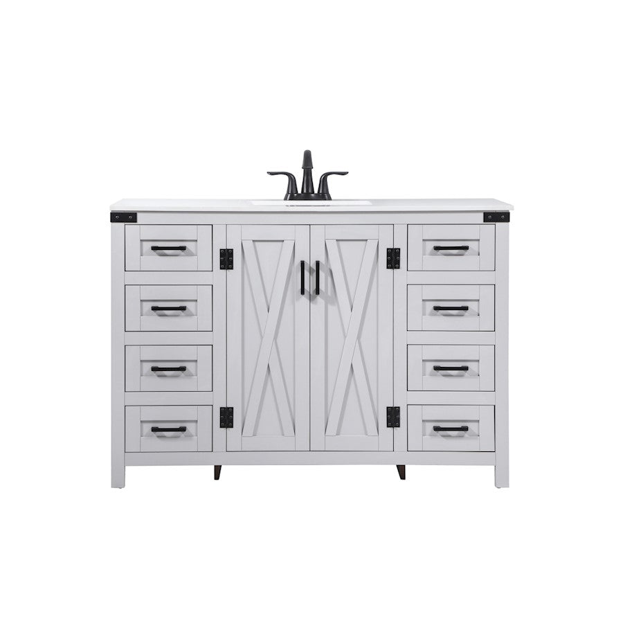 Elegant Kitchen/Bath Grant 48" Single Bathroom Vanity, Grey - VF90248GR