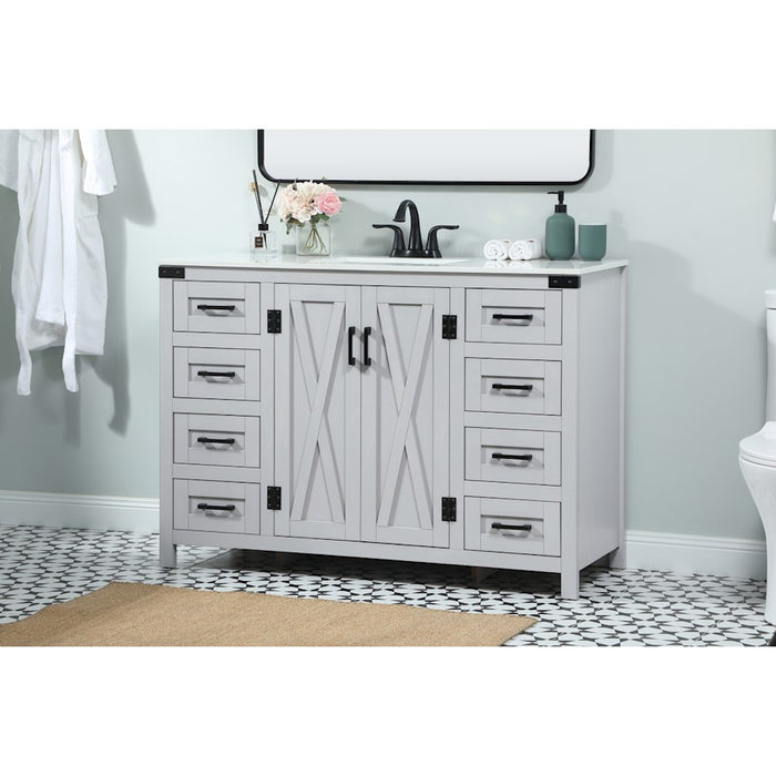 Elegant Kitchen/Bath Grant 48" Single Bathroom Vanity, Grey