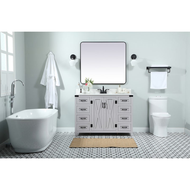 Elegant Kitchen/Bath Grant 48" Single Bathroom Vanity, Grey