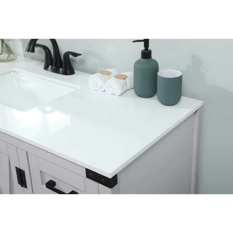 Elegant Kitchen/Bath Grant 48" Single Bathroom Vanity, Grey