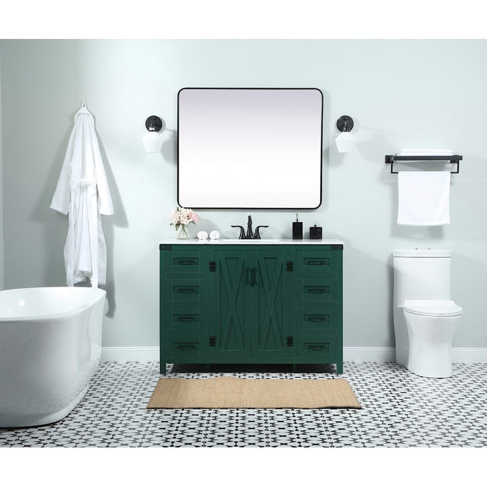 Elegant Grant 48" Single Bathroom Vanity, Grey/Backsplash