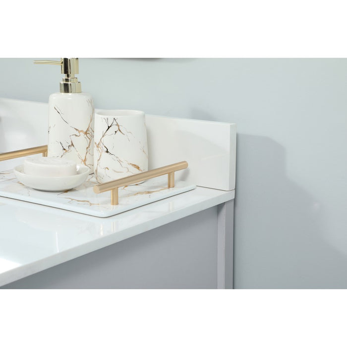 Elegant Grant 48" Single Bathroom Vanity, Grey/Backsplash