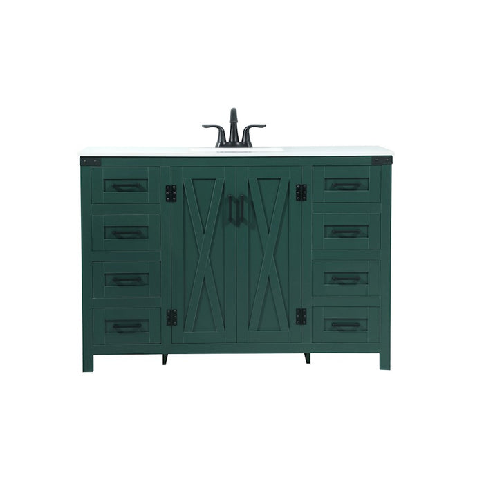 Elegant Kitchen/Bath Grant 48" Single Bathroom Vanity, Green - VF90248MGN