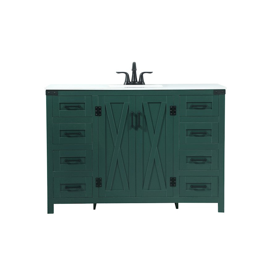 Elegant Kitchen/Bath Grant 48" Single Bathroom Vanity, Green - VF90248MGN