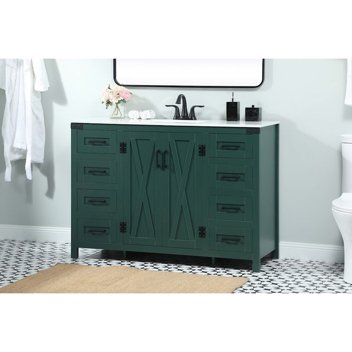 Elegant Kitchen/Bath Grant 48" Single Bathroom Vanity, Green