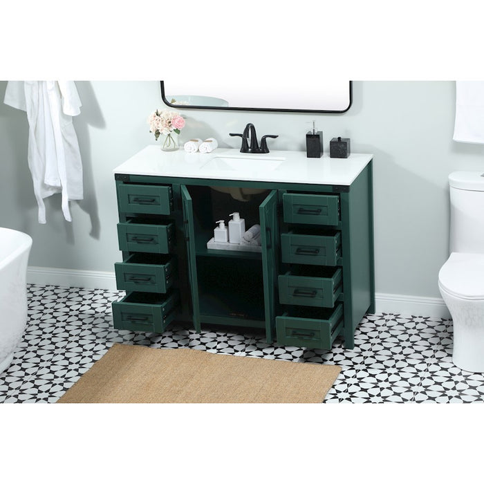 Elegant Kitchen/Bath Grant 48" Single Bathroom Vanity, Green