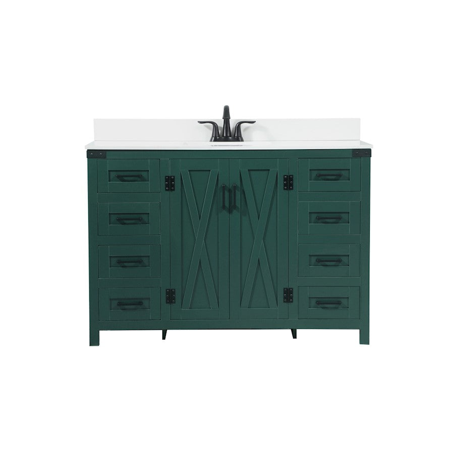Elegant Grant 48" Single Bathroom Vanity, Green/Backsplash - VF90248MGN-BS