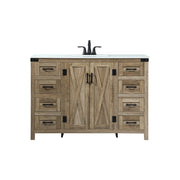Elegant Kitchen/Bath Grant 48" Single Bathroom Vanity, Natural Oak - VF90248NT