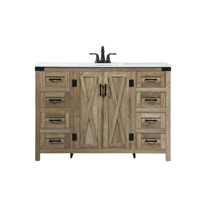 Elegant Kitchen/Bath Grant 48" Single Bathroom Vanity, Natural Oak - VF90248NT