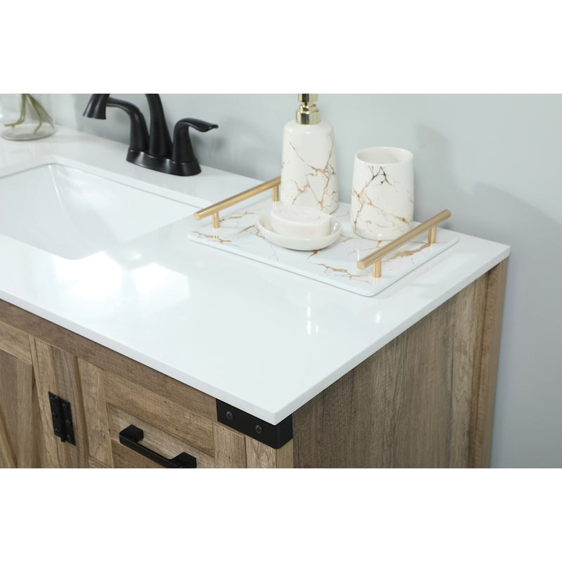 Elegant Kitchen/Bath Grant 48" Single Bathroom Vanity, Natural Oak