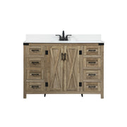 Elegant Grant 48" Single Bathroom Vanity, Natural Oak/Backsplash - VF90248NT-BS
