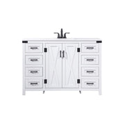 Elegant Kitchen/Bath Grant 48" Single Bathroom Vanity, White - VF90248WH