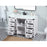 Elegant Kitchen/Bath Grant 48" Single Bathroom Vanity, White