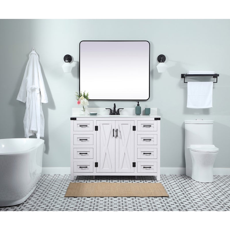 Elegant Kitchen/Bath Grant 48" Single Bathroom Vanity, White