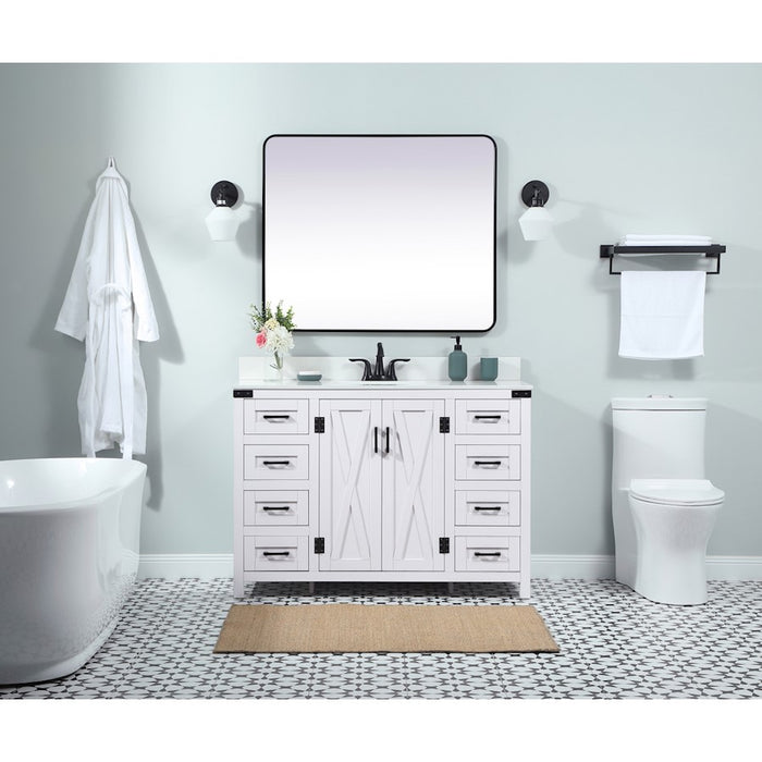 Elegant Kitchen/Bath Grant 48" Single Bathroom Vanity, White