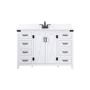 Elegant Grant 48" Single Bathroom Vanity, White/Backsplash - VF90248WH-BS